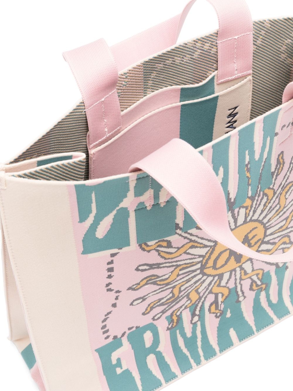 large jacquard tote bag - 5