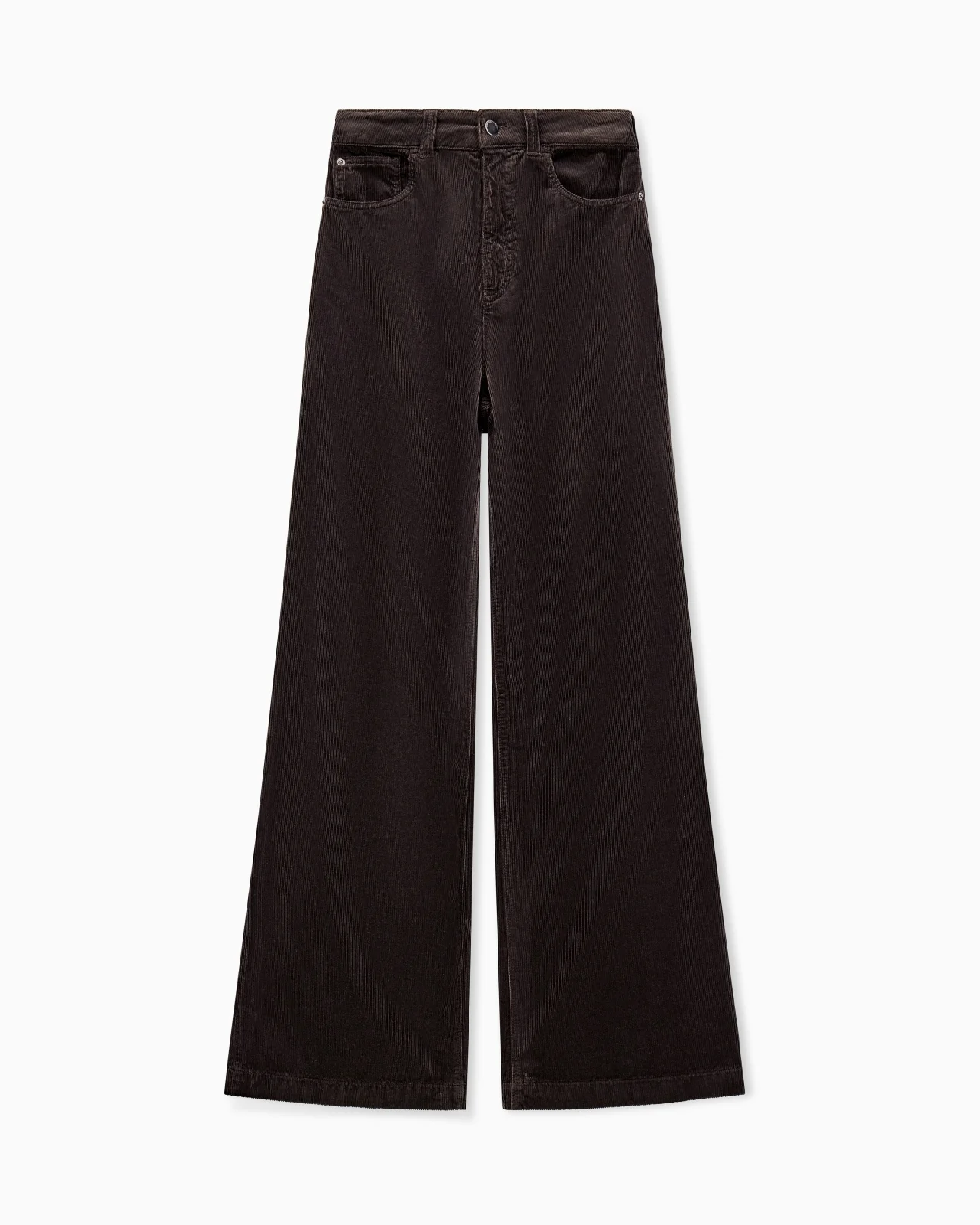 WIDE-LEG FIVE-POCKET TROUSERS IN GARMENT-DYED CORDUROY - 1