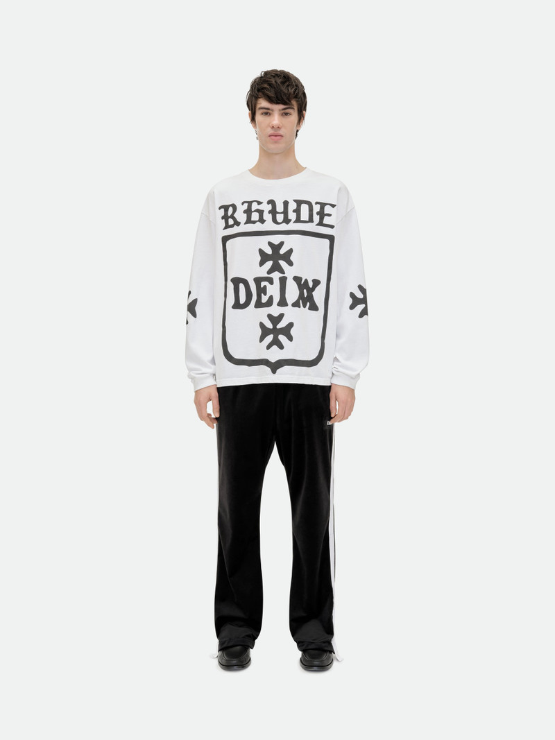 Rhude DEIX SHIELD OVERSIZED LS TEE outlook