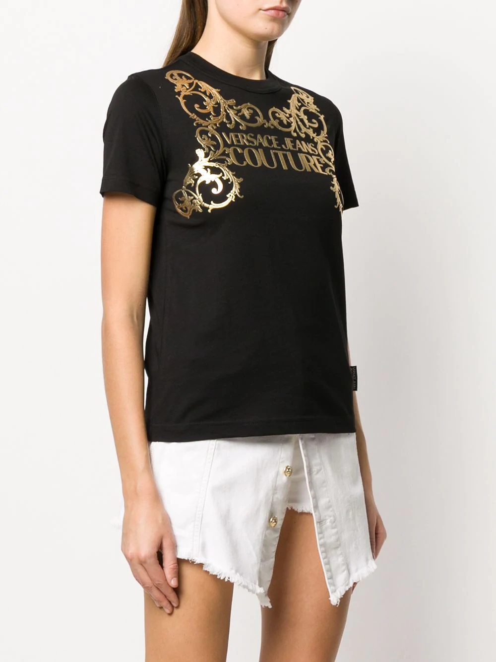 baroque chest logo T-shirt - 3