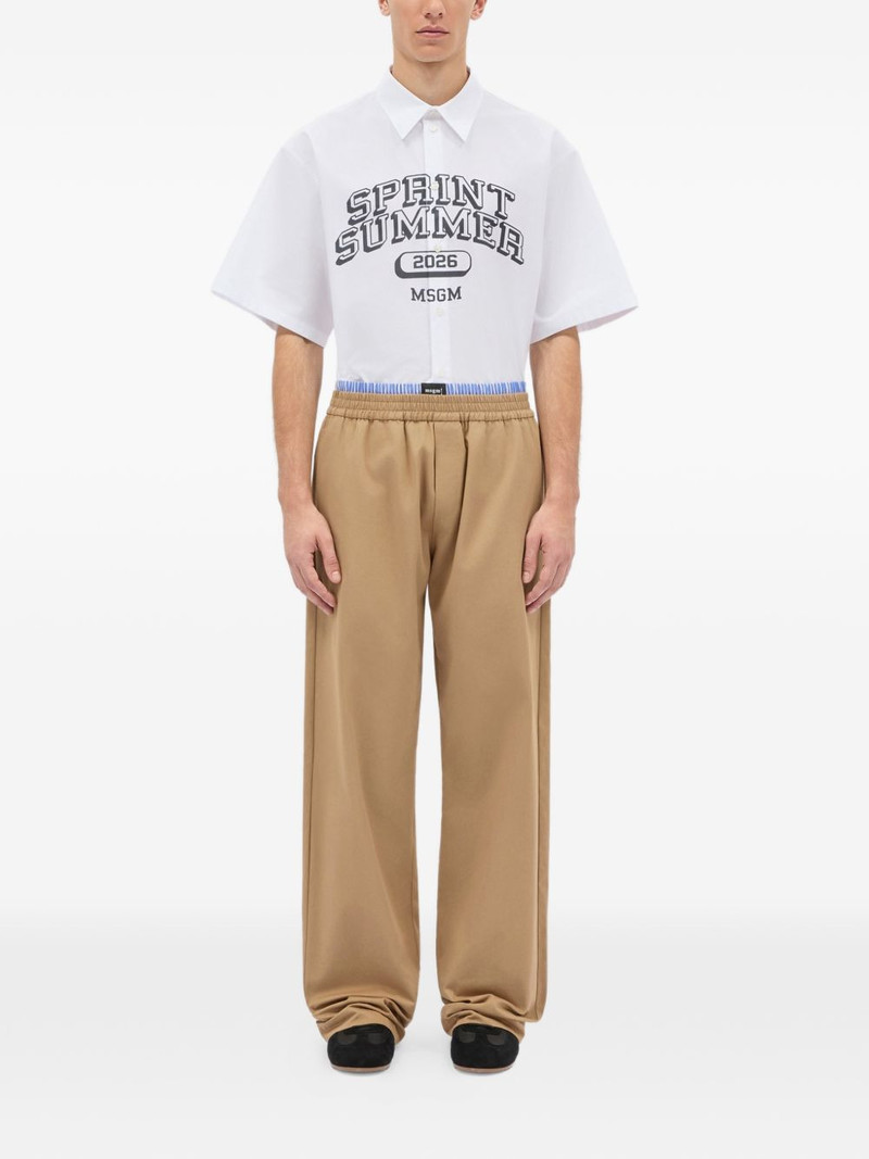 MSGM elasticated-waist trousers outlook