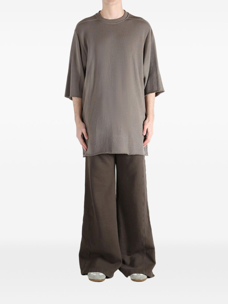 Rick Owens raw-hem oversized T-shirt outlook