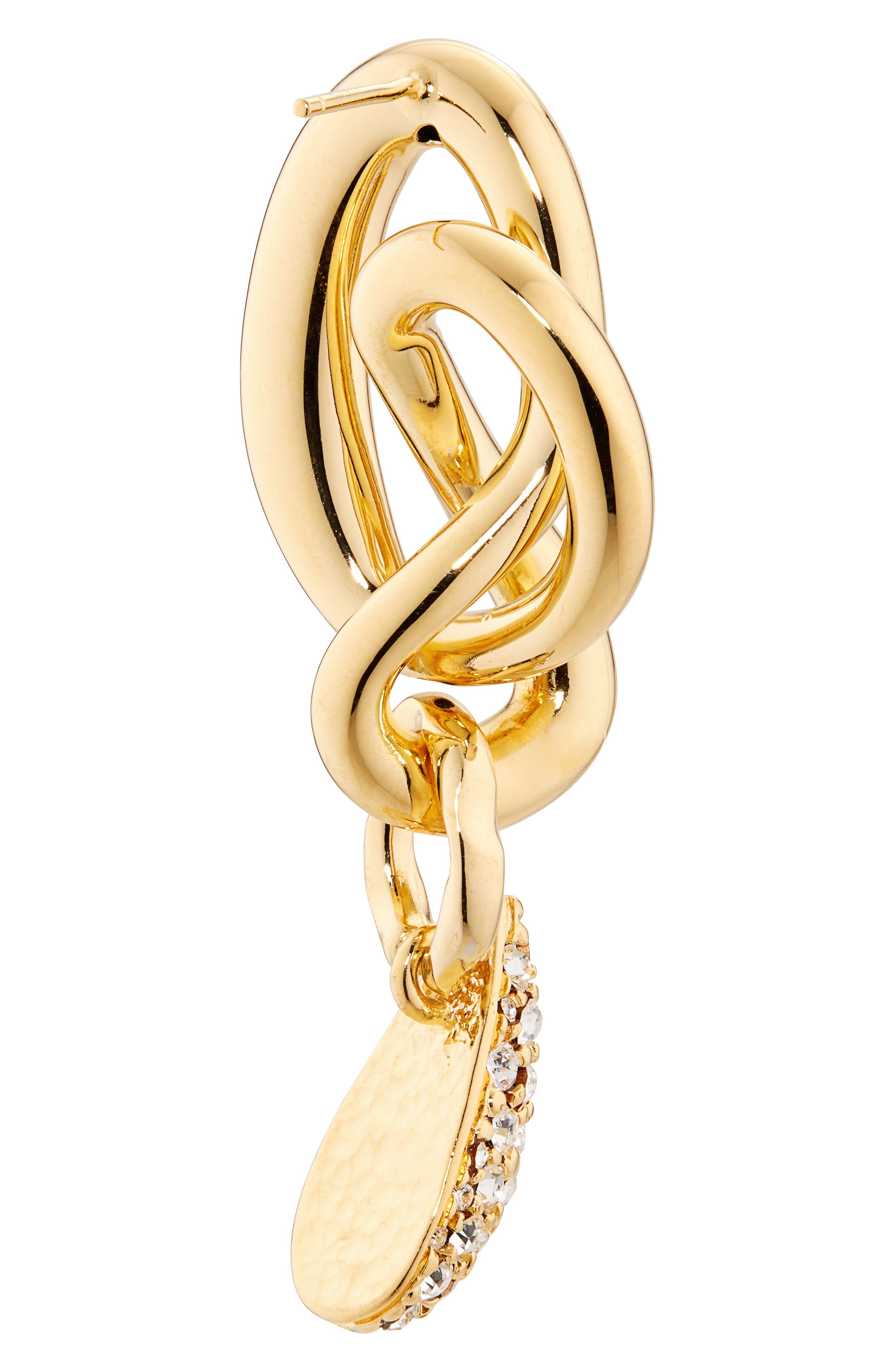 Oscar de la Renta Twisted O Knot Pavé Drop Earrings in Yellow Gold at Nordstrom - 4
