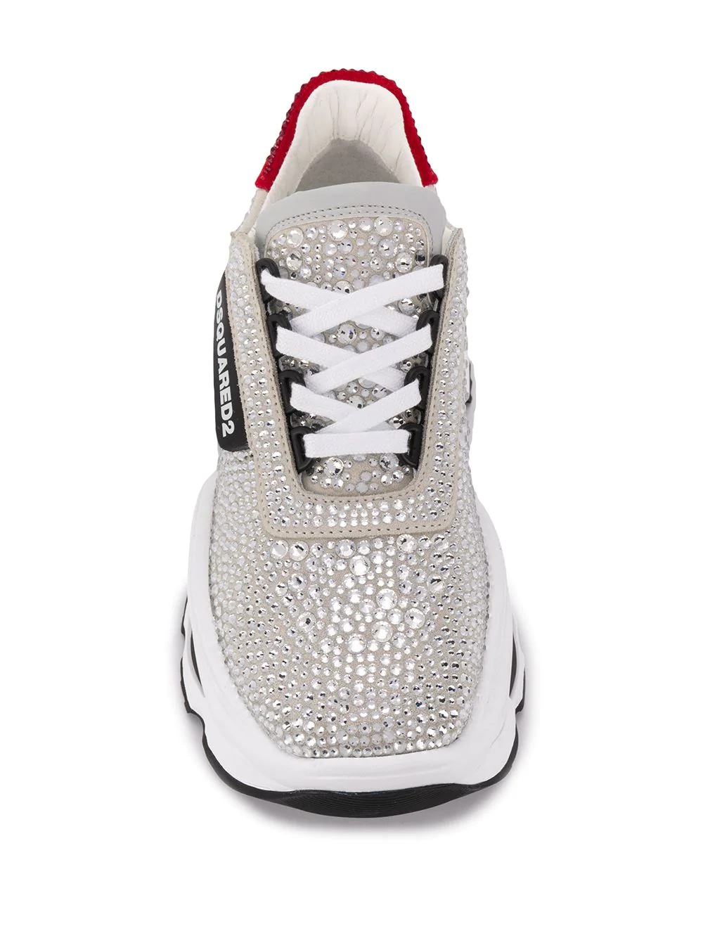 crystal-embellished low-top sneakers - 4