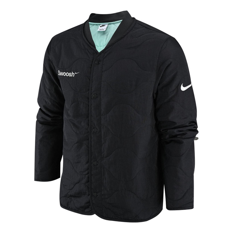 Nike Swoosh Logo Padded Jacket 'Black' FB1909-060 - 1