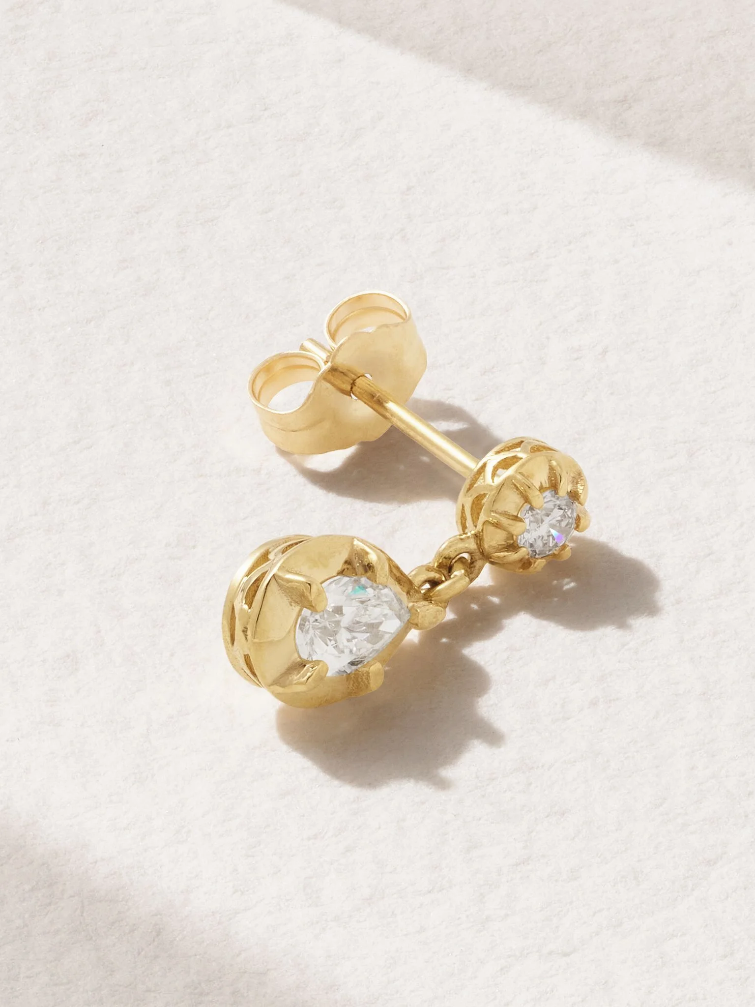 Sophia 14-karat gold diamond earring Gold - 1