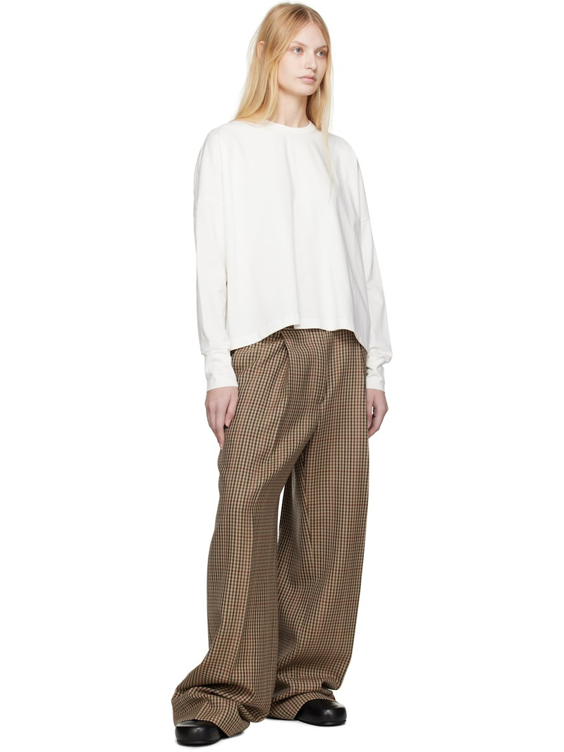 Studio Nicholson White Loop Long Sleeve T-shirt outlook