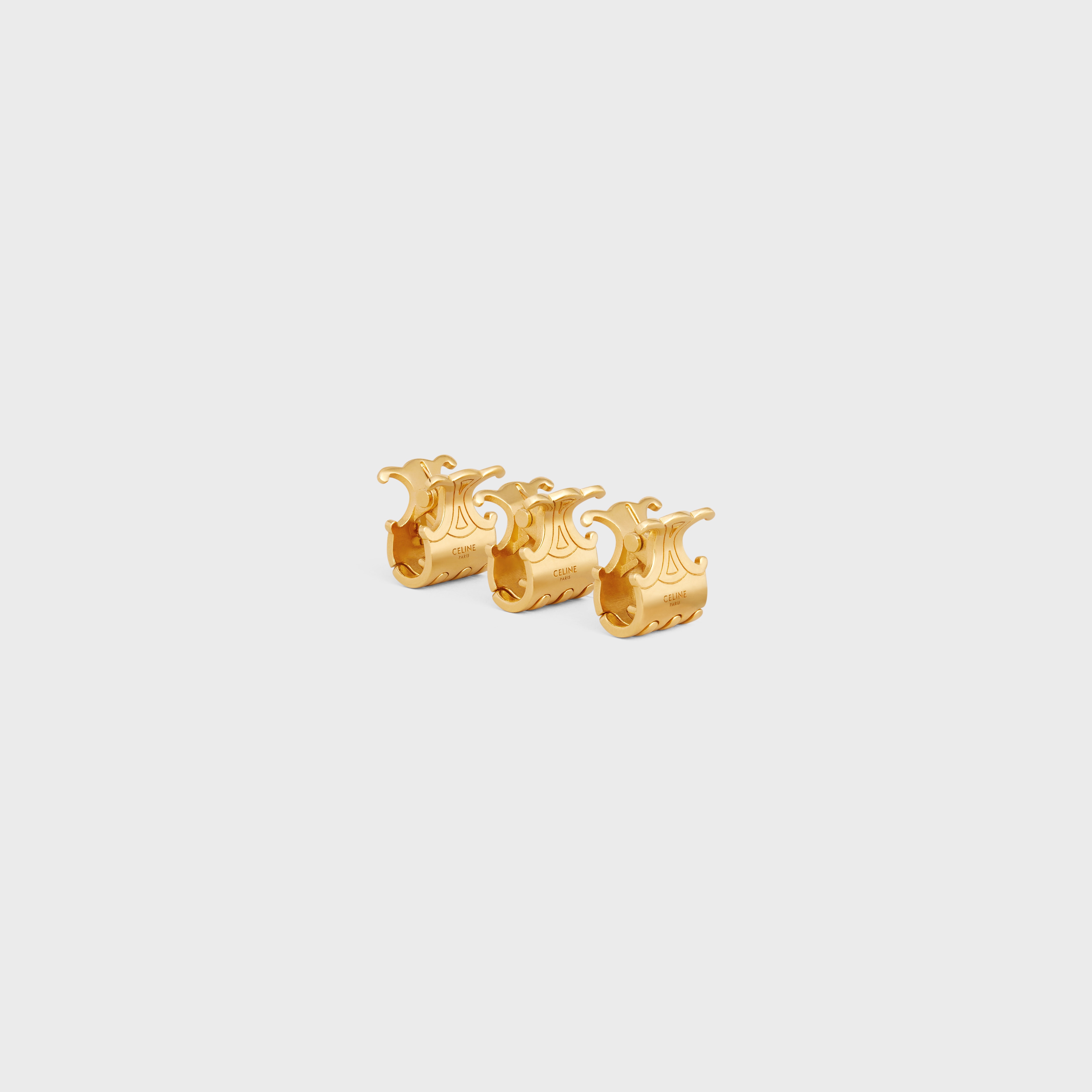 Triomphe Set of 3 Mini Triomphe Claws in Brass with Gold Finish and Steel - 2