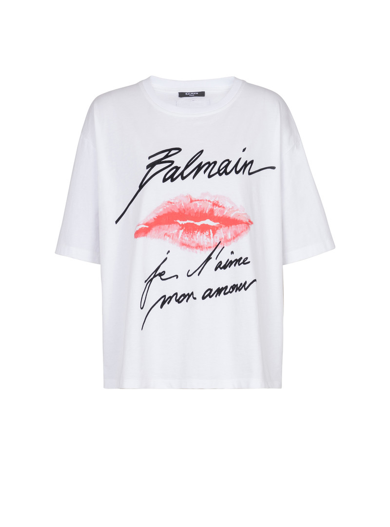 Short-sleeved T-shirt with Kiss print 1