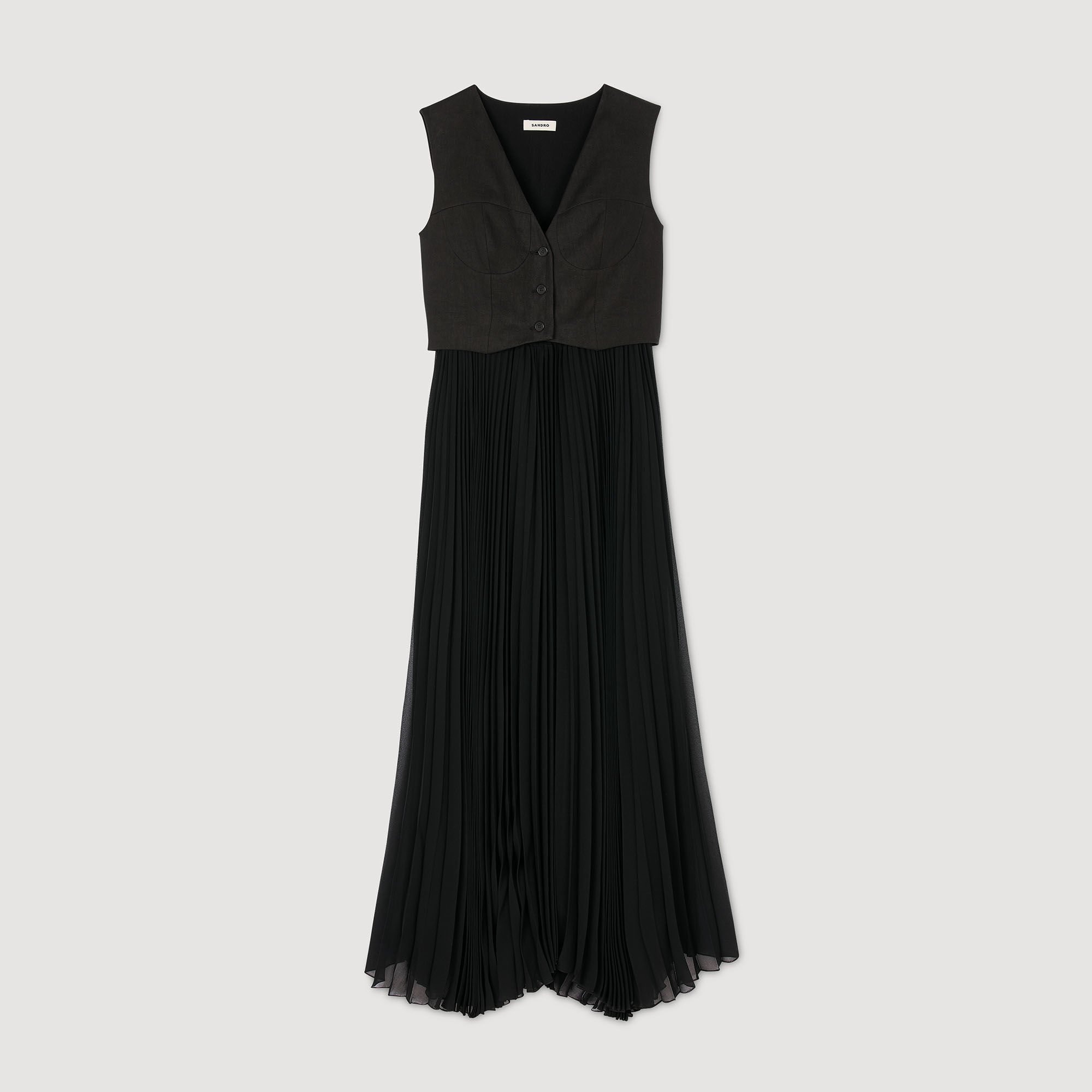PLEATED MAXI DRESS - 6