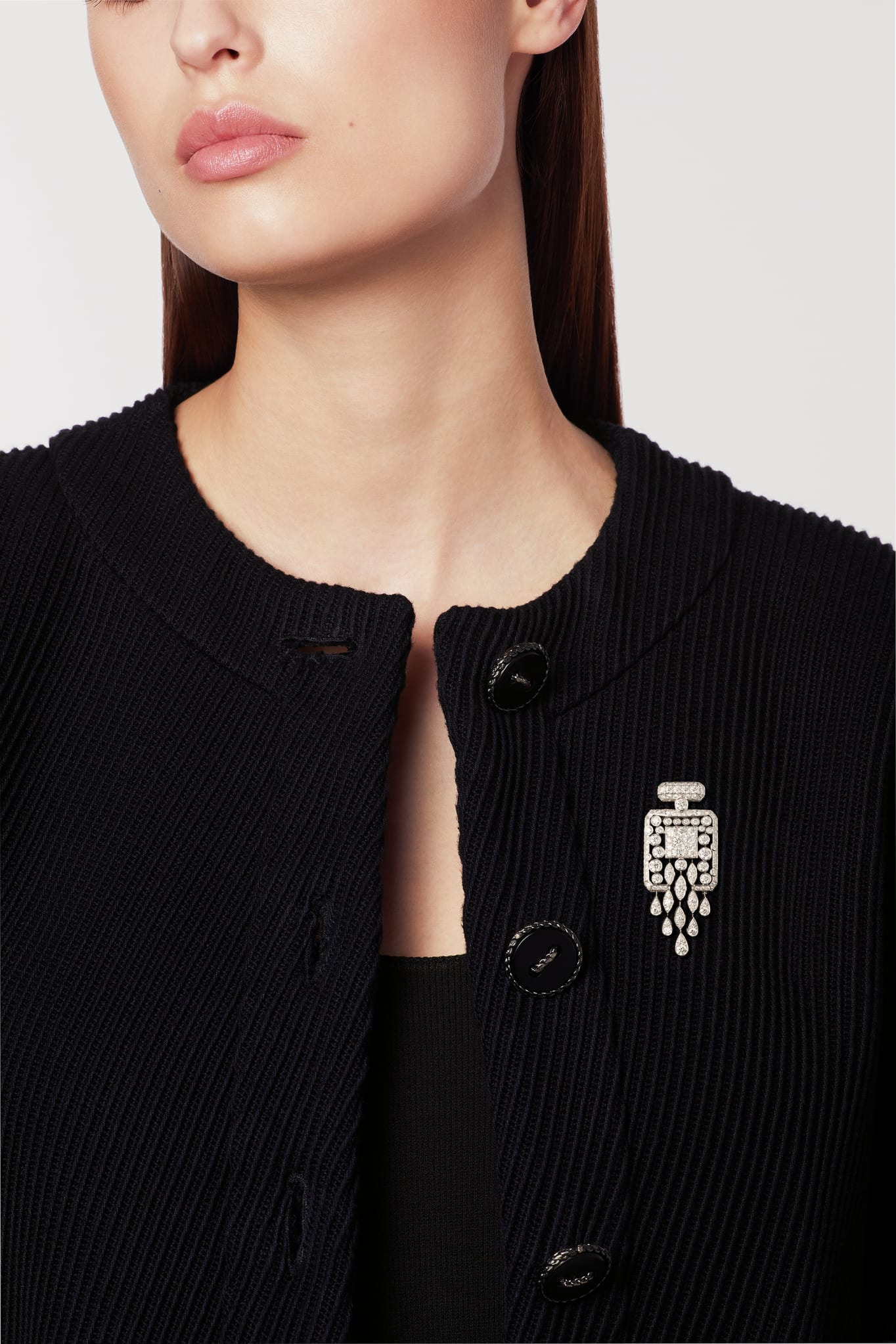 N°5 Signature Bottle Diamonds Brooch - 2