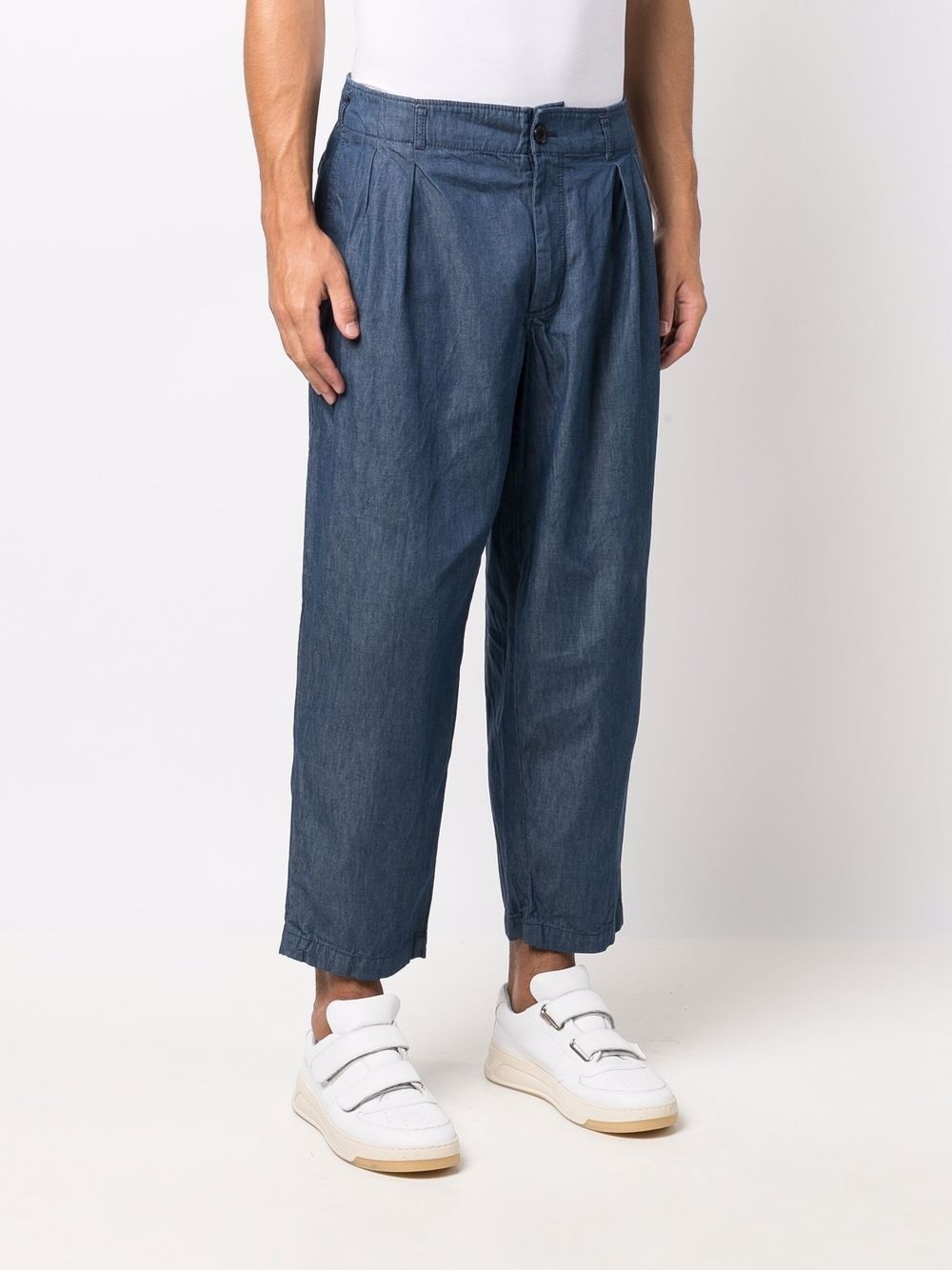 cropped denim chinos - 3