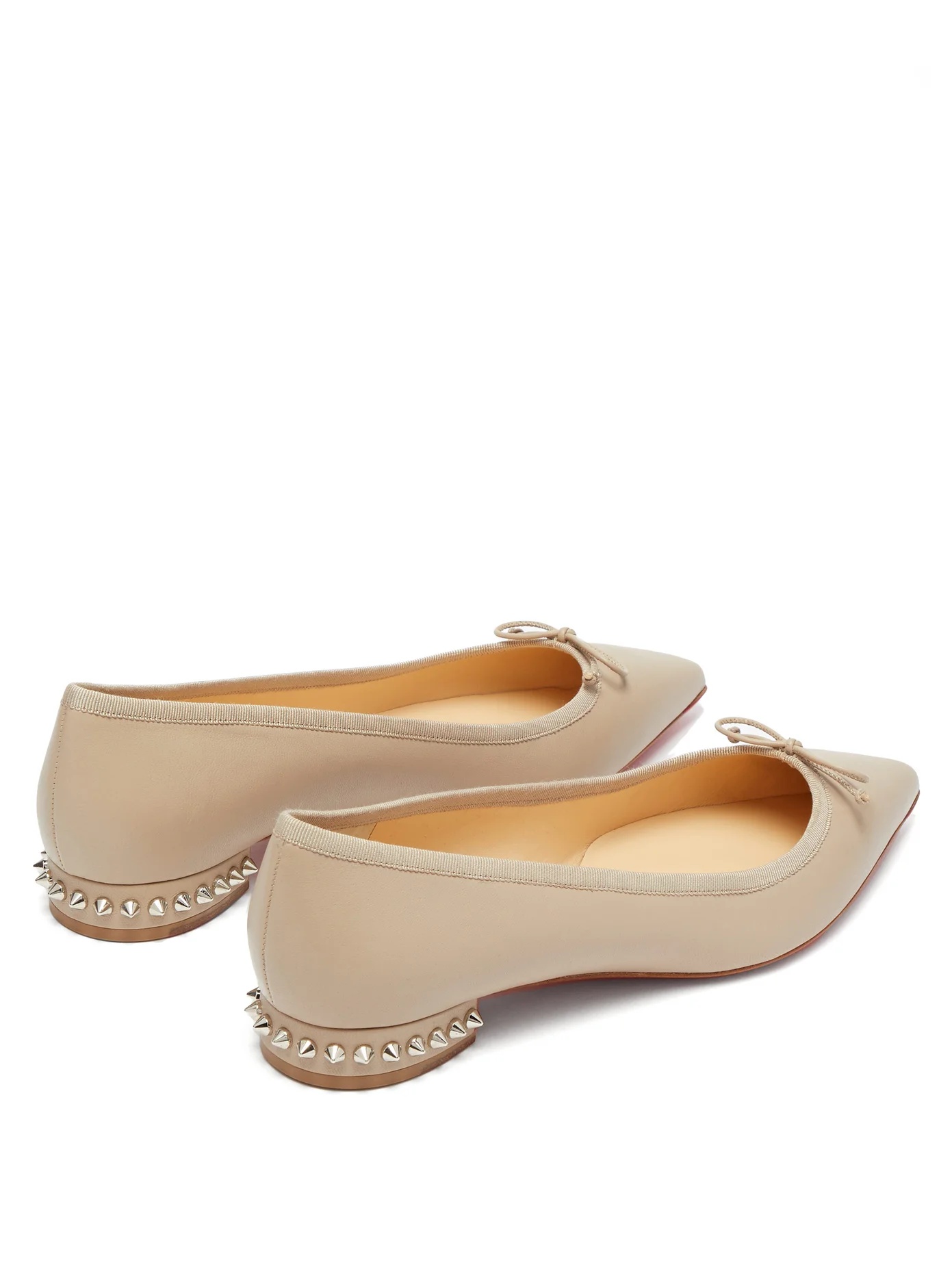 Hall spike-embellished leather ballet flats - 4