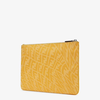 FENDI Yellow canvas pouch outlook