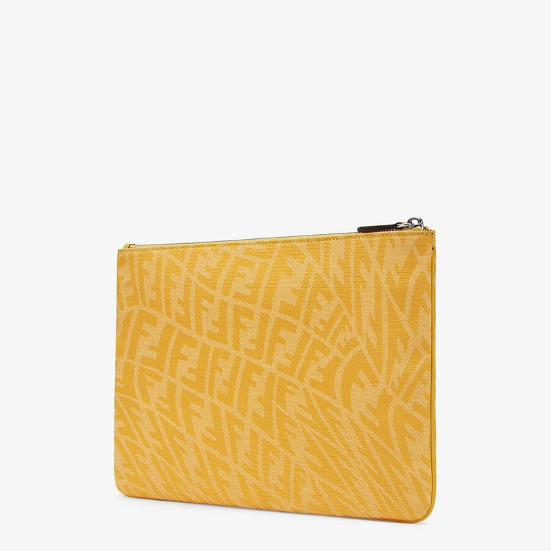 FENDI Yellow canvas pouch outlook