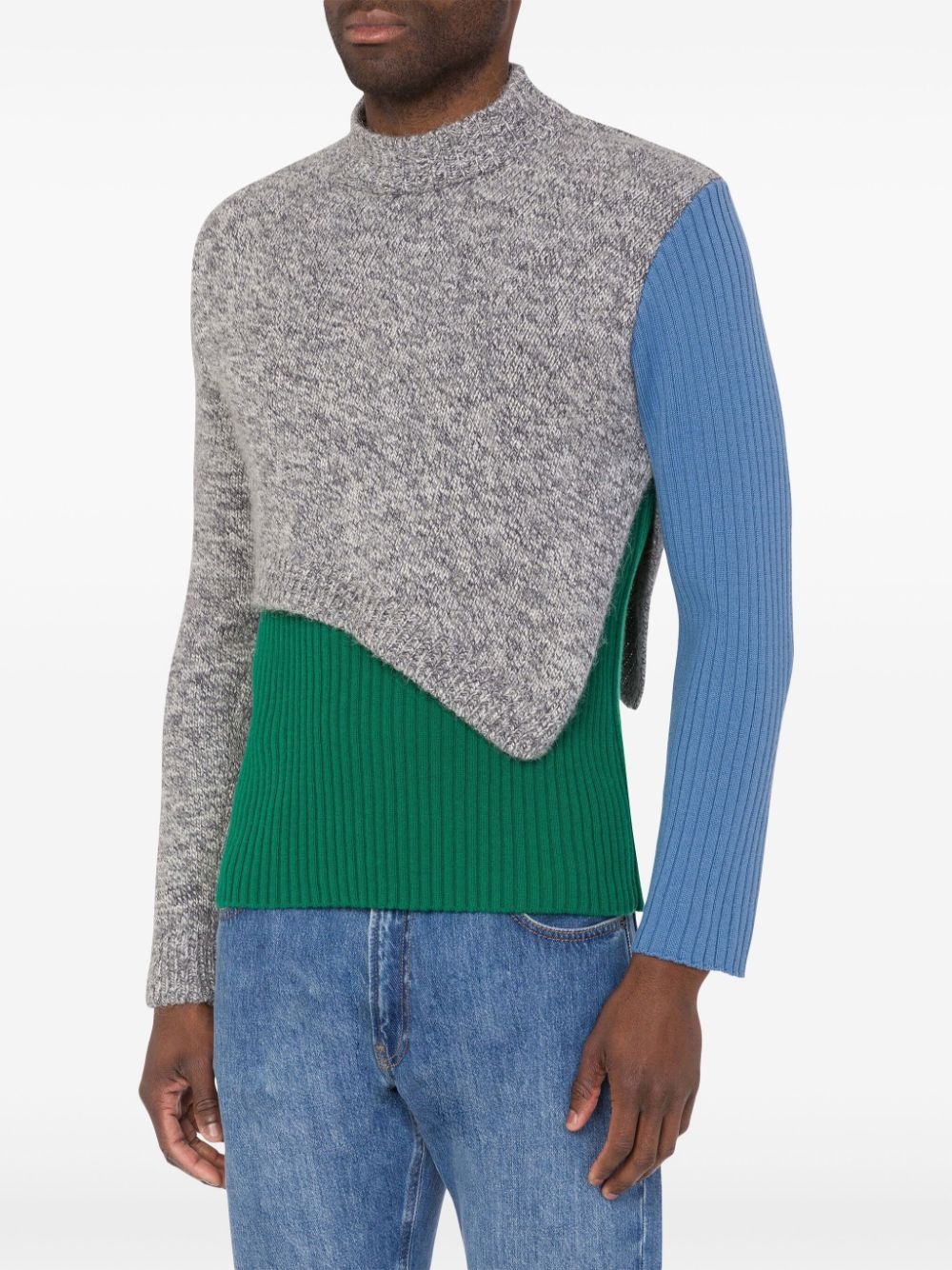 layered colour-block jumper - 2