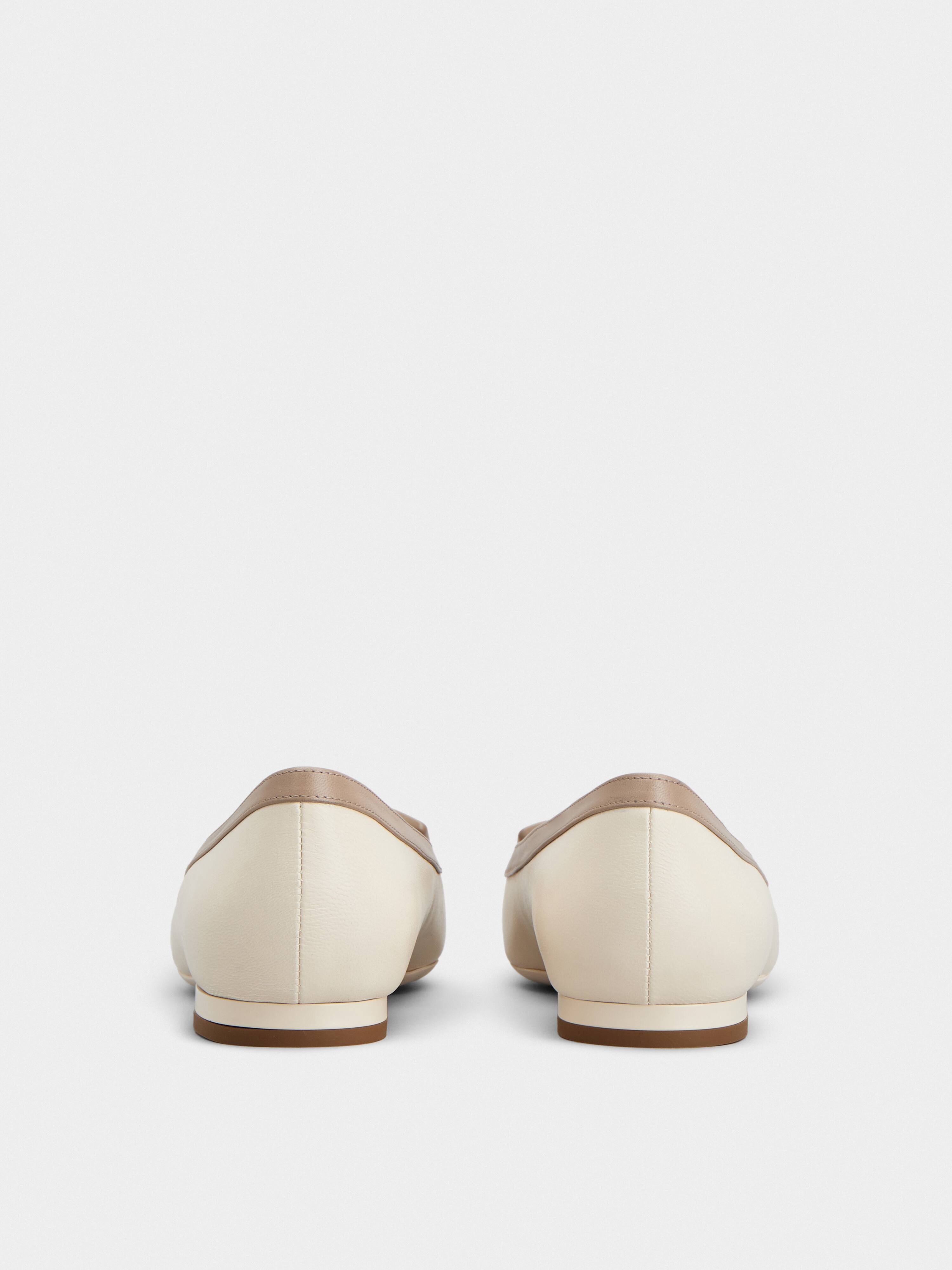Gommettine Bicolor Lacquered Buckle Ballerinas in Nappa Leather - 5