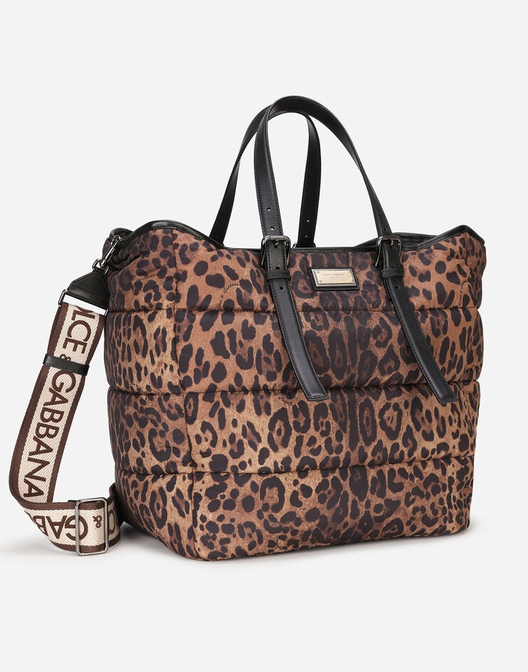 Leopard-print Sicily shopper in quilted nylon - 2