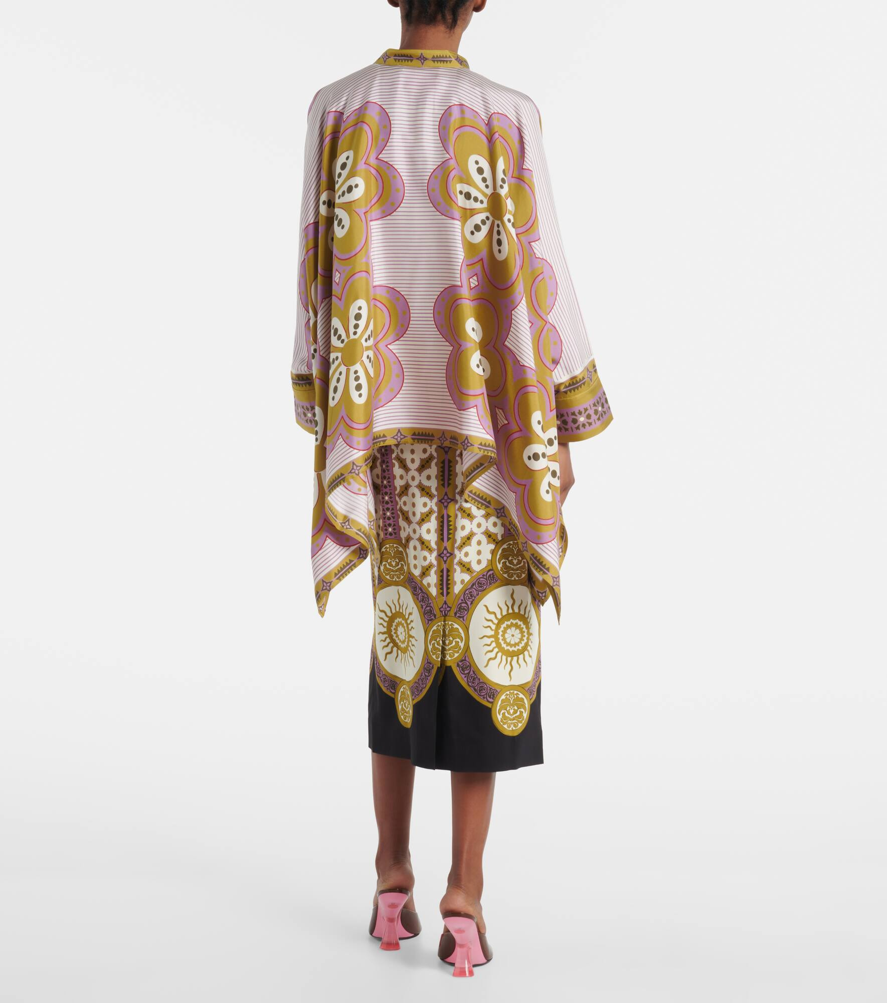 Foulard printed silk twill shirt - 3