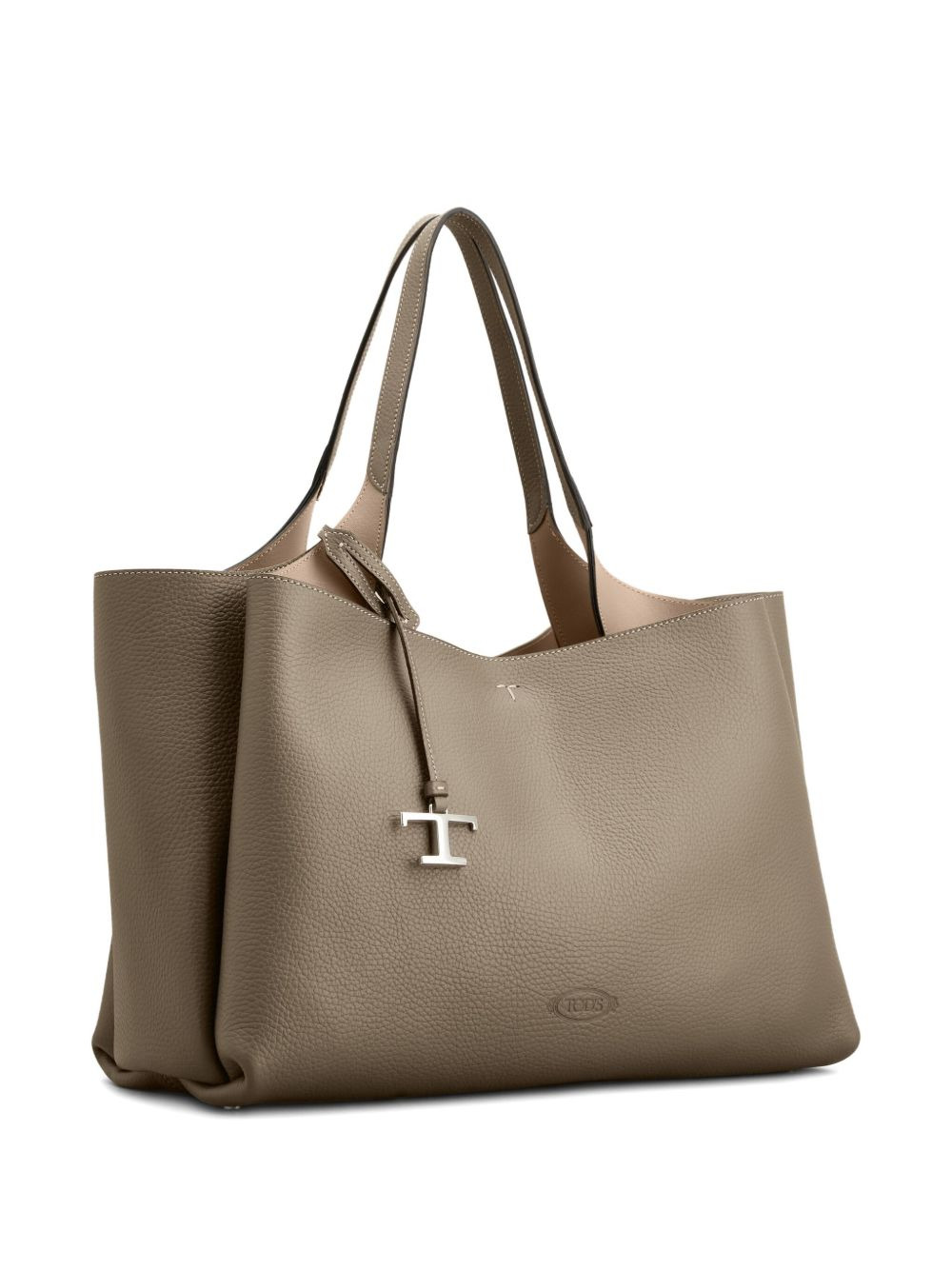 two-handle T-plaque shoulder bag - 2