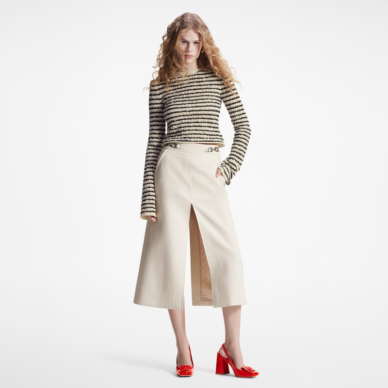 Chain Detail Ribbed Midi Skirt 2