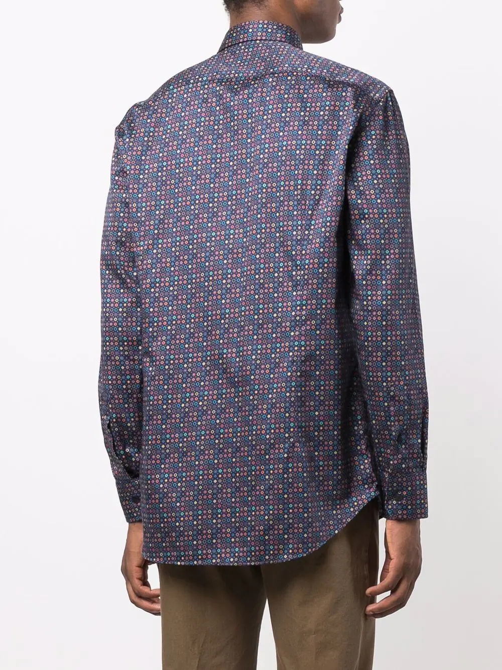 geometric-print cotton shirt - 4