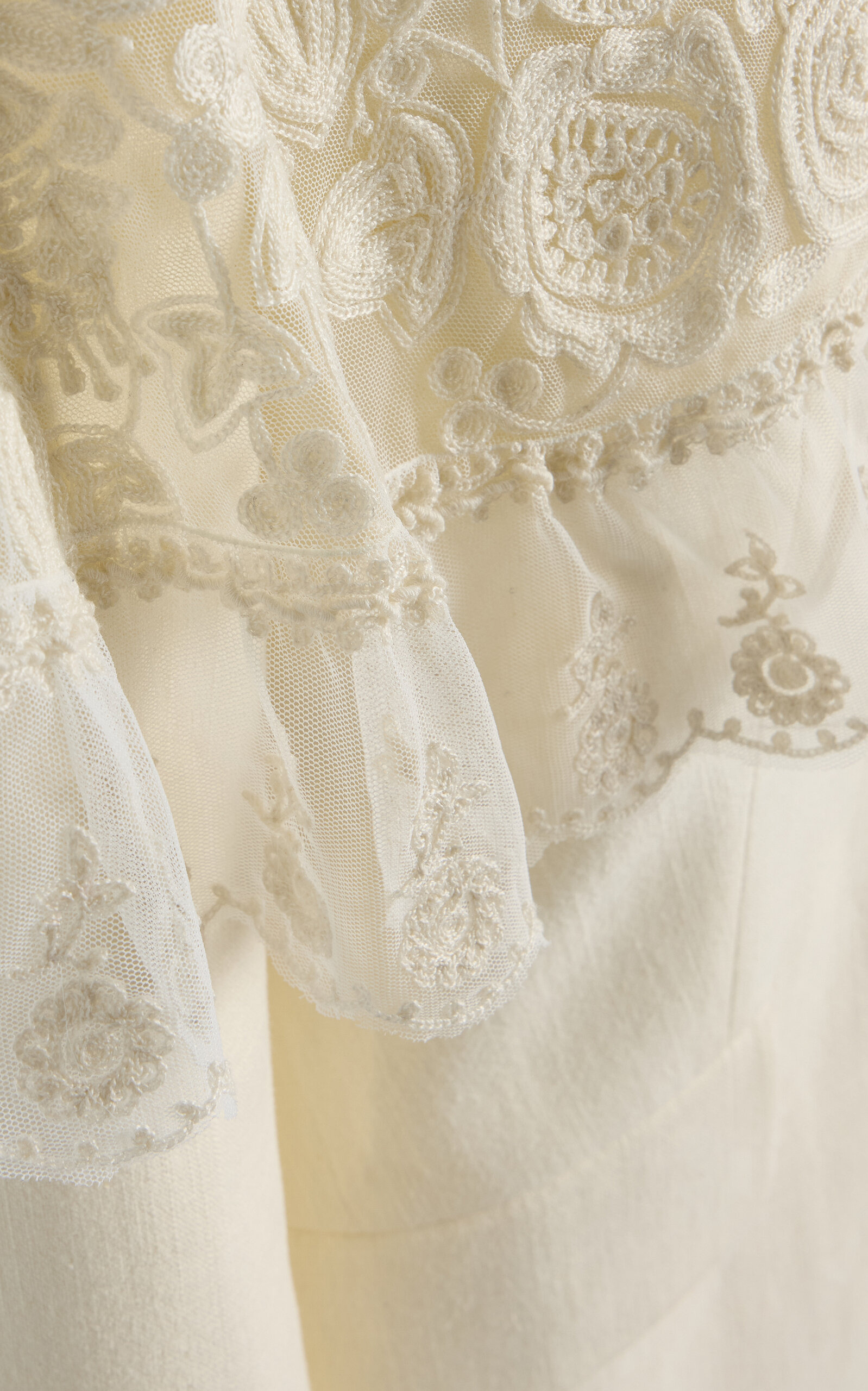 Arielle Lace-Trimmed Linen-Cotton Blazer ivory - 5