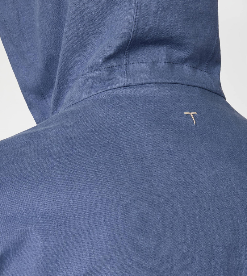 JACKET IN LINEN WITH HOOD - BLUE 6
