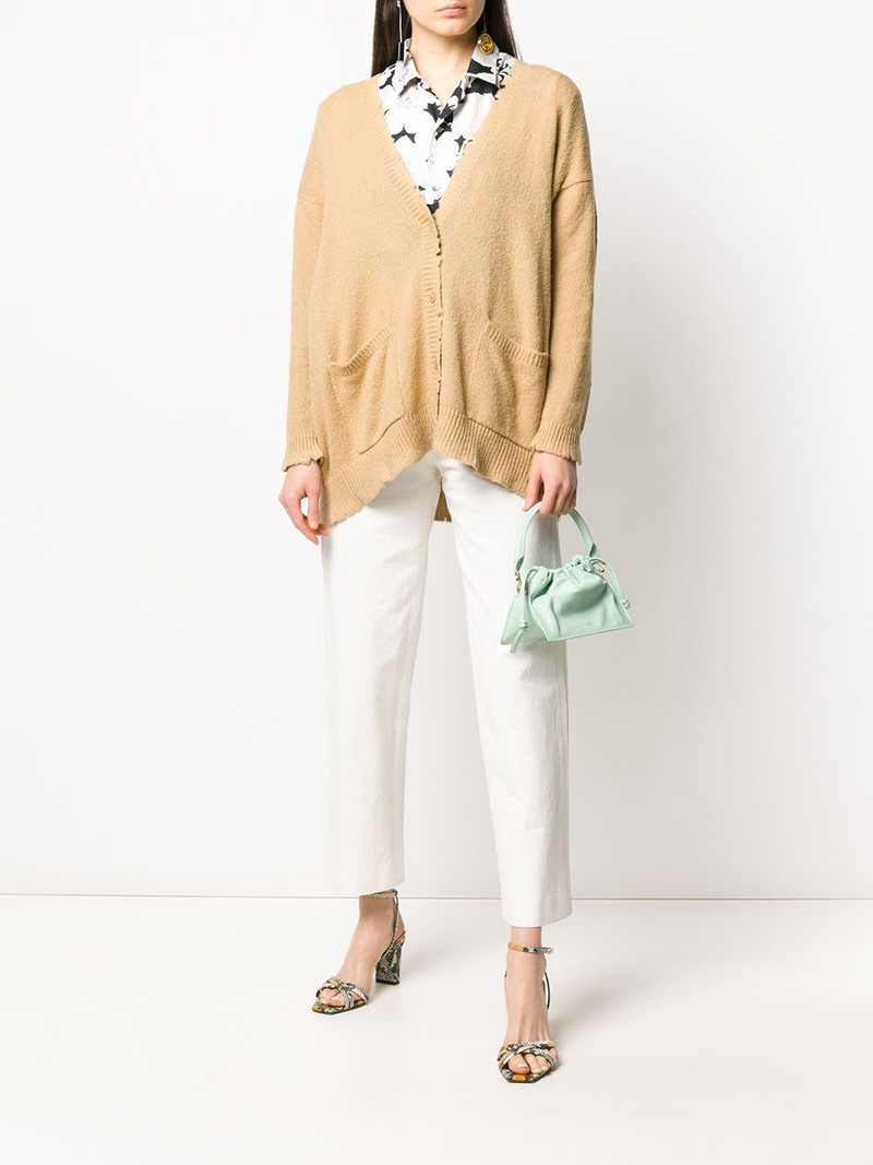 Avant Toi distressed finish oversized cardigan outlook