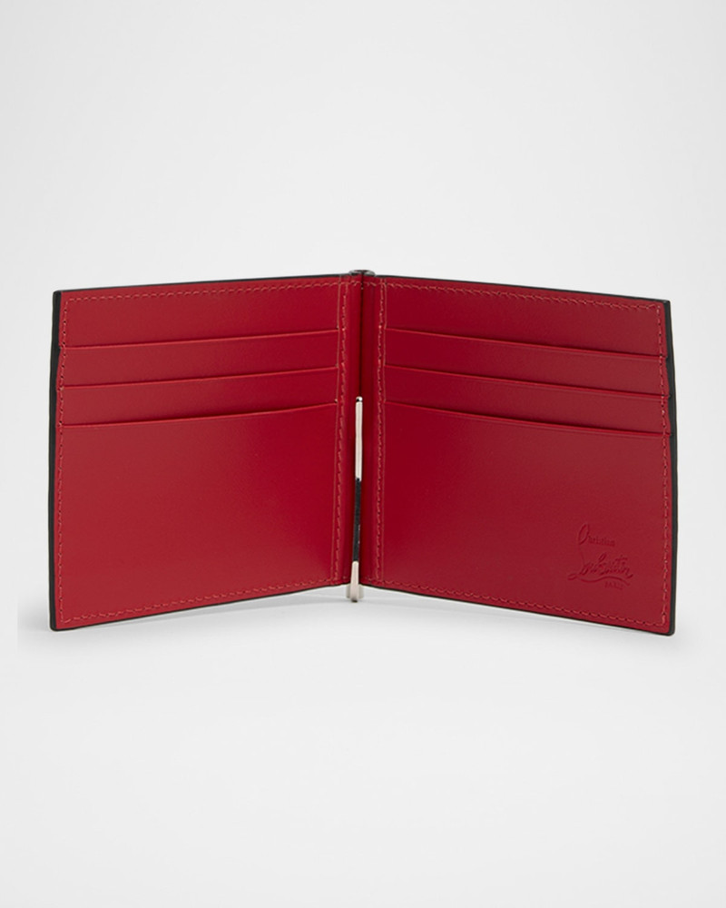 Christian Louboutin Men's Mooncrest Croc-Print Leather Money Clip Wallet outlook