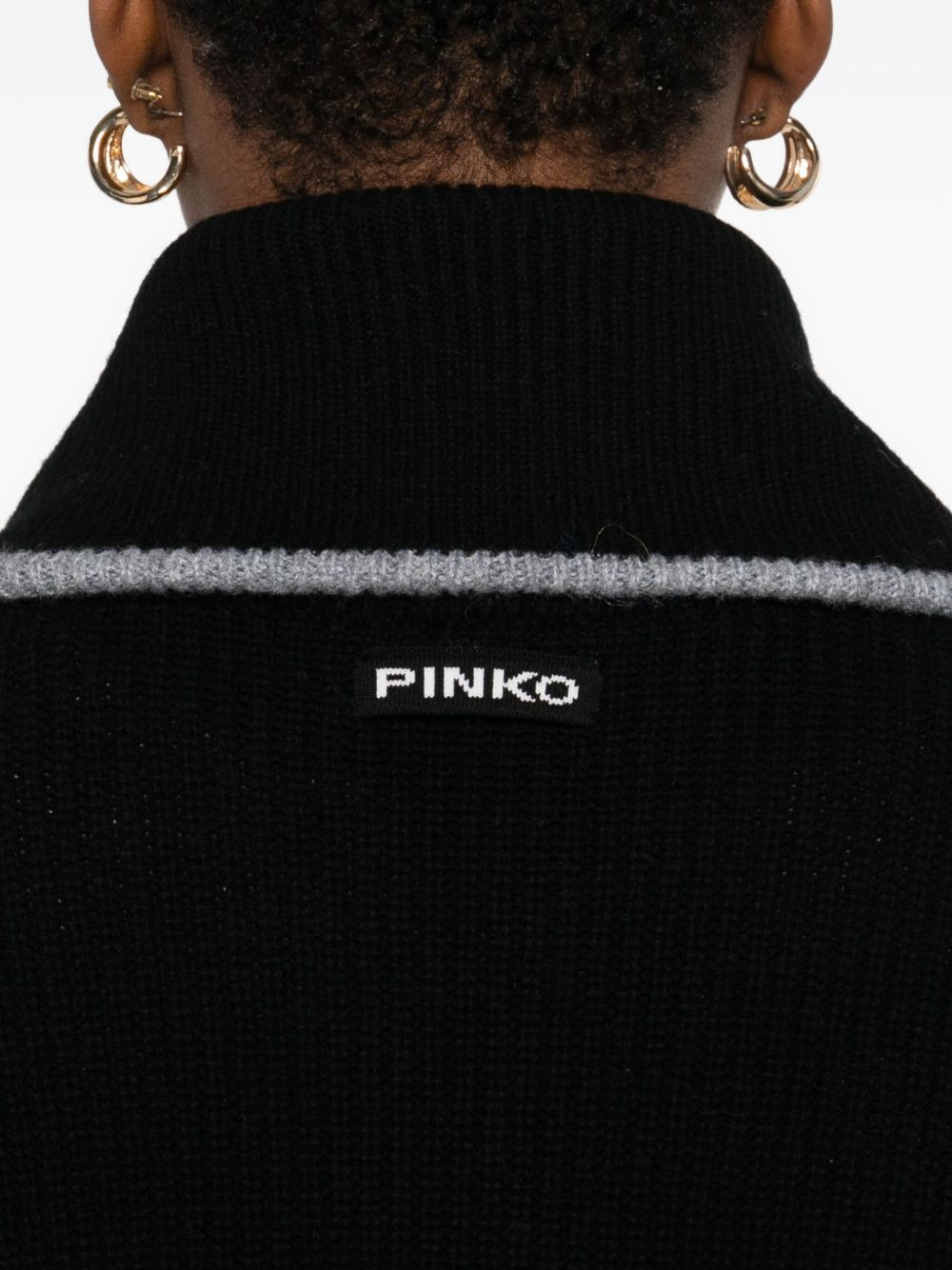 zip-front ribbed knit sweater - 5