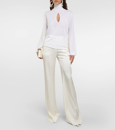 TOM FORD Cutout cashmere and silk turtleneck sweater outlook