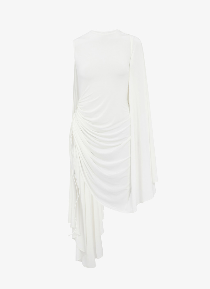 DRAPED FLUID JERSEY DRESS - 1