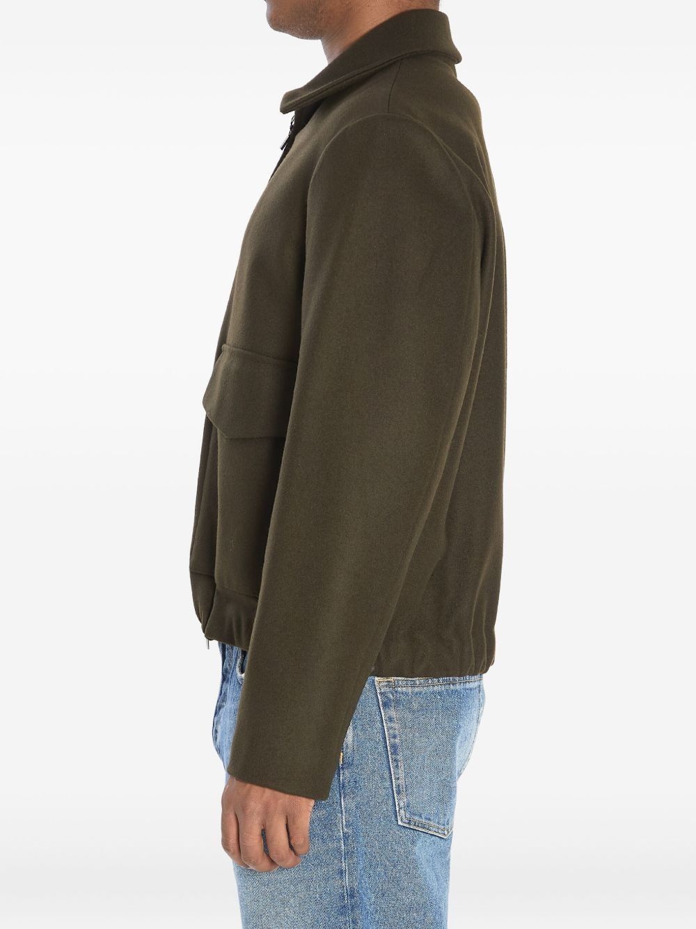 Magan Caramal flap-pocket zip-front jacket - 3