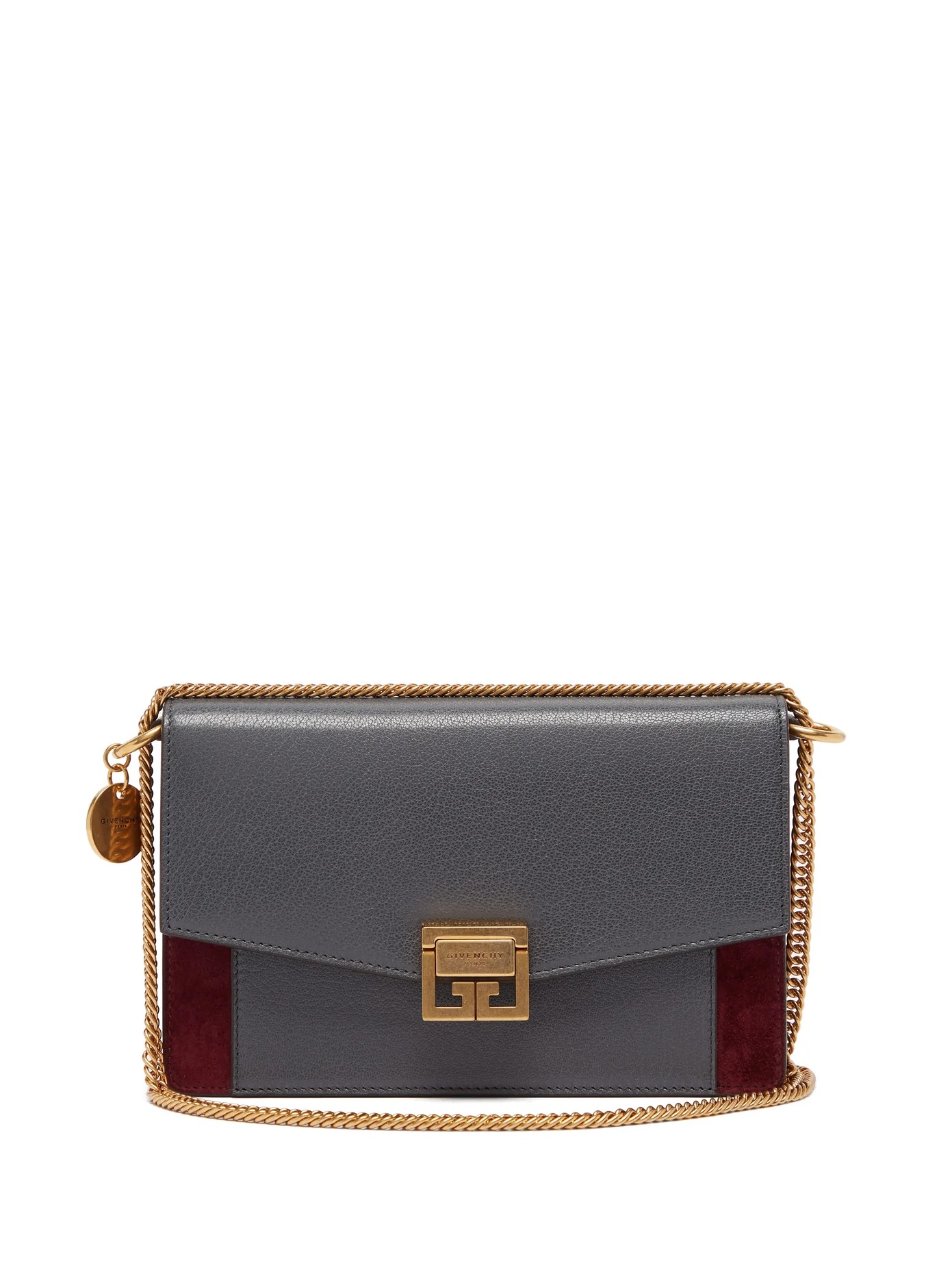 GV3 mini leather and suede cross-body bag - 1