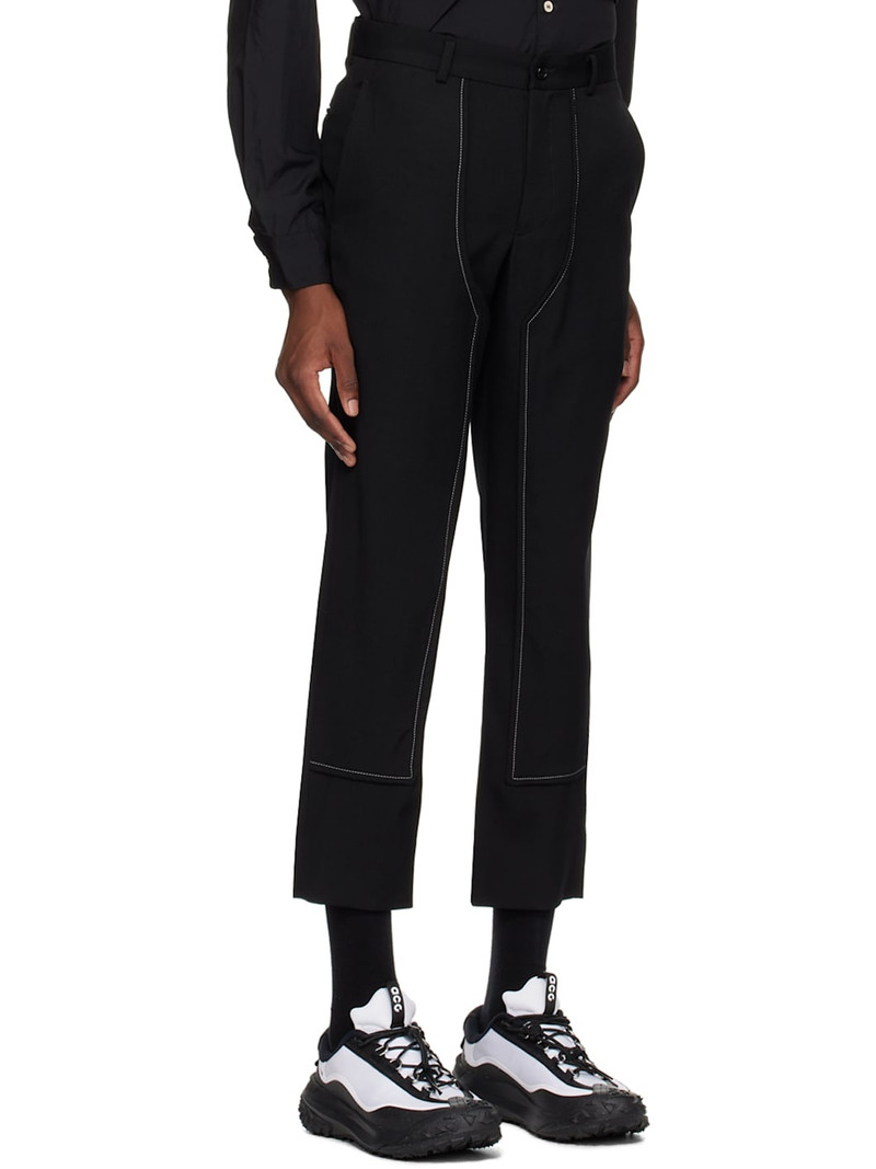 Comme des Garçons Black Gabardine Contrast Stitch Pant 2