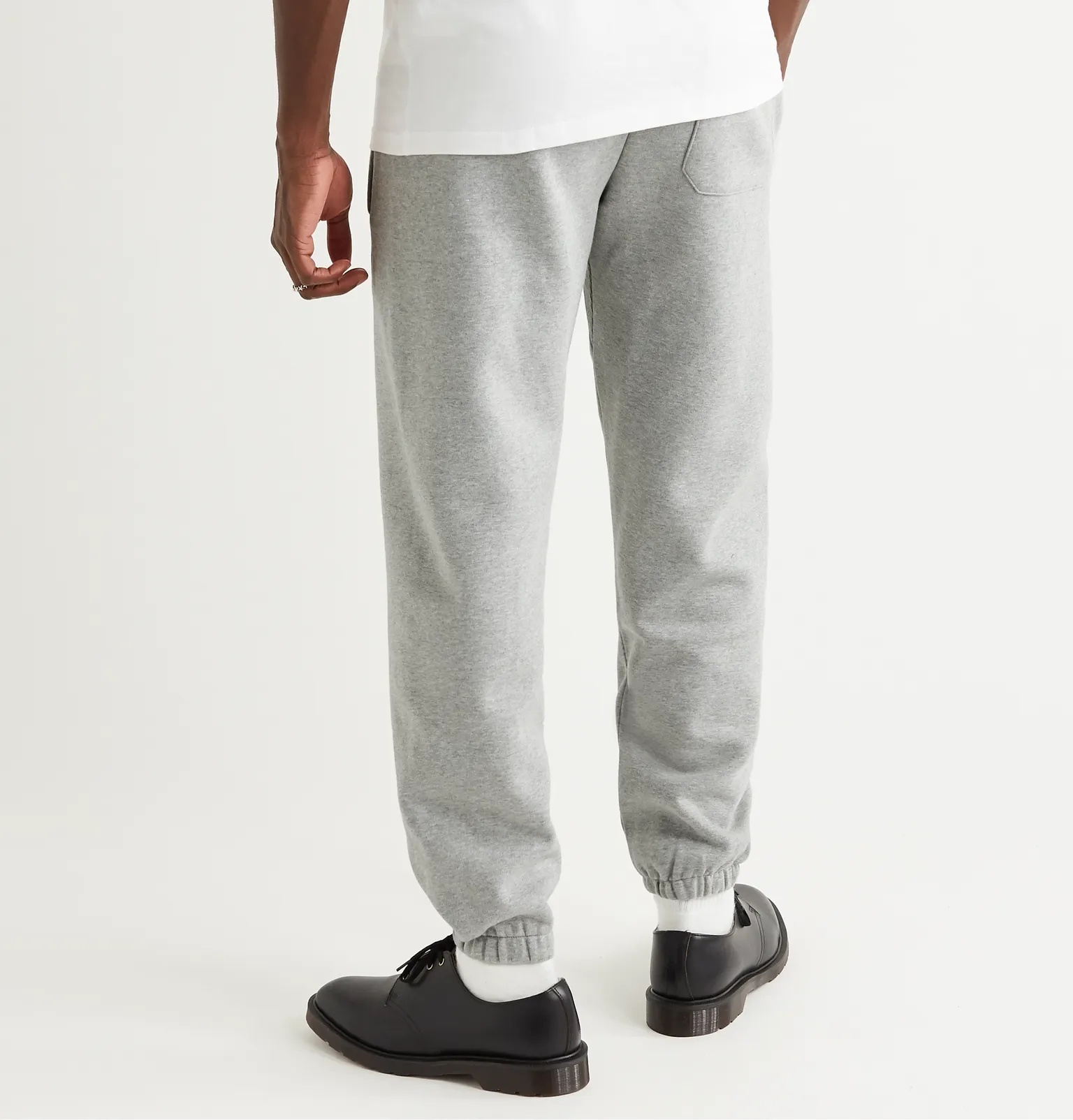 Chase Tapered Logo-Embroidered Mélange Fleece-Back Cotton-Blend Jersey Sweatpants - 4