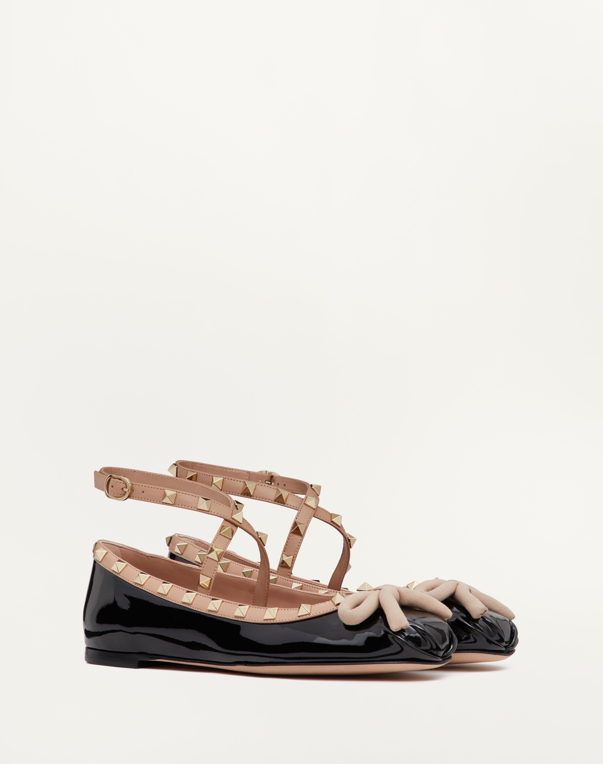 ROCKSTUD PATENT LEATHER BALLERINA - 2