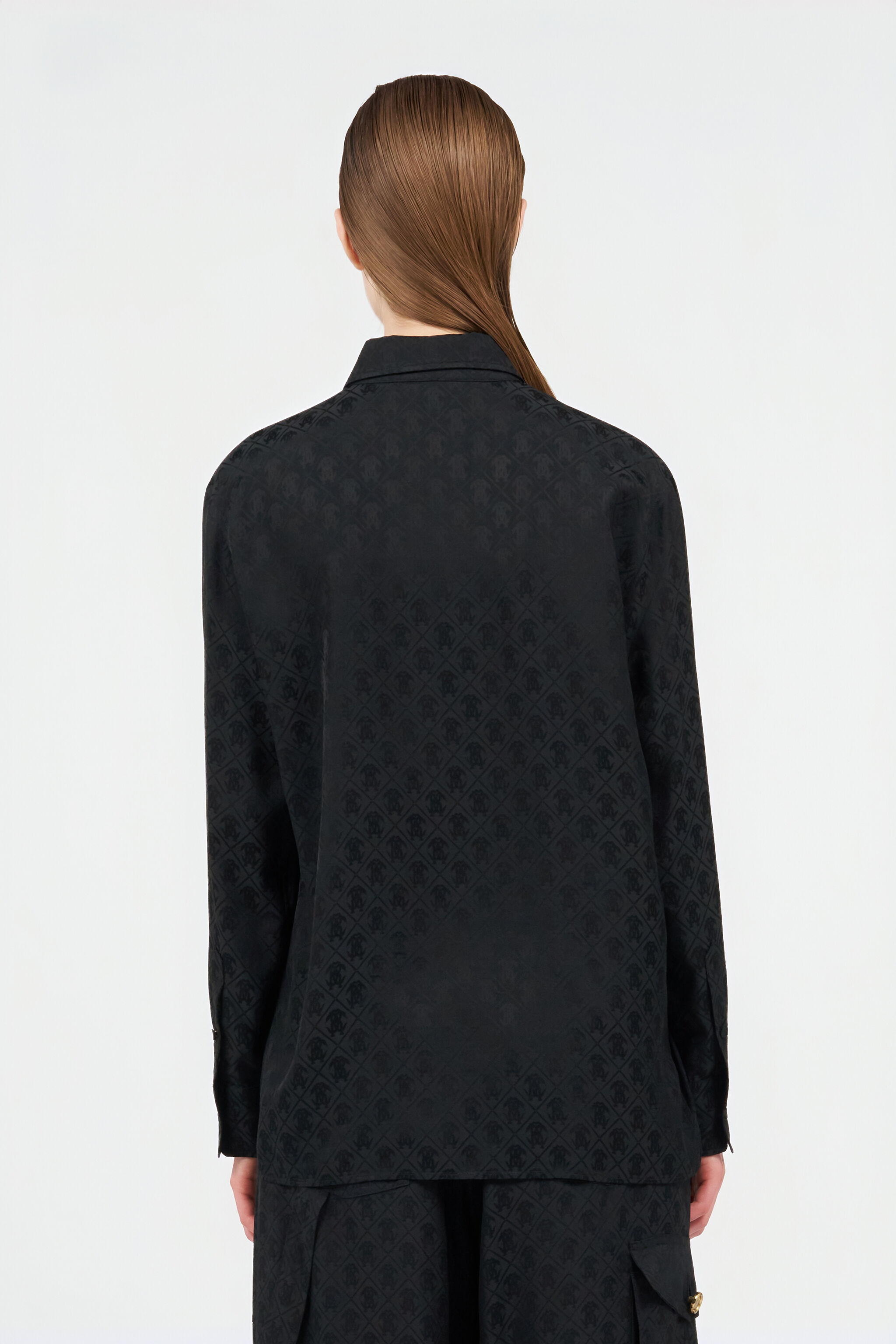 Silk Blend Shirt with Monogram RC - 4