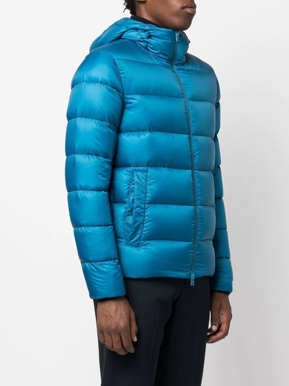 hooded zip-up puffer jacket - 3