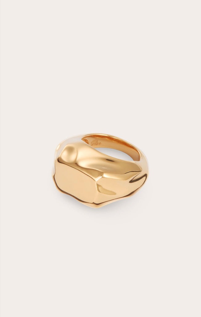 ICE CUBE PINKY RING GOLD - 3
