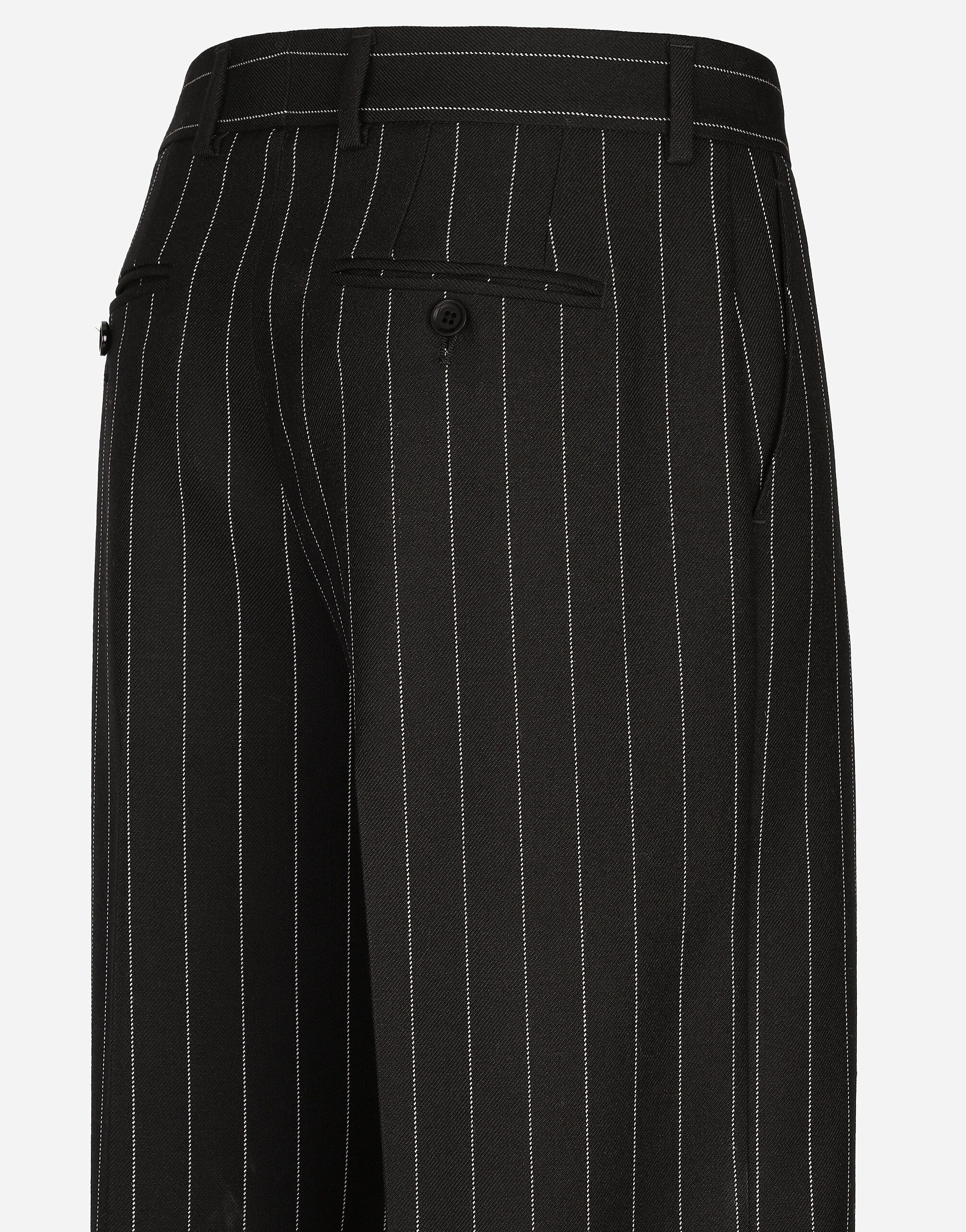 Flared pinstripe woolen pants - 4