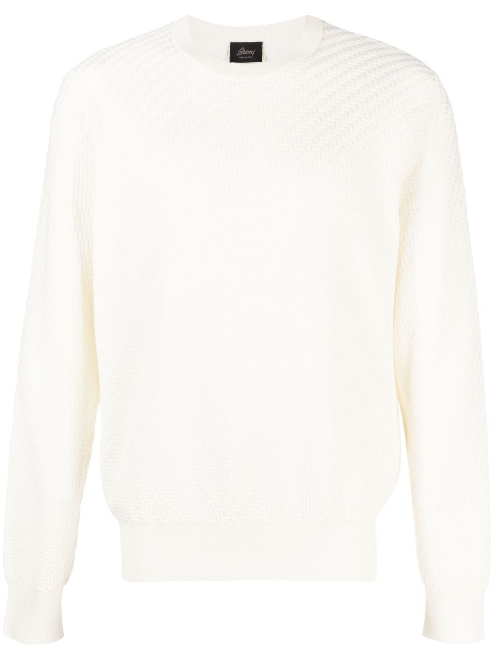 crew-neck cotton-silk jumper - 1