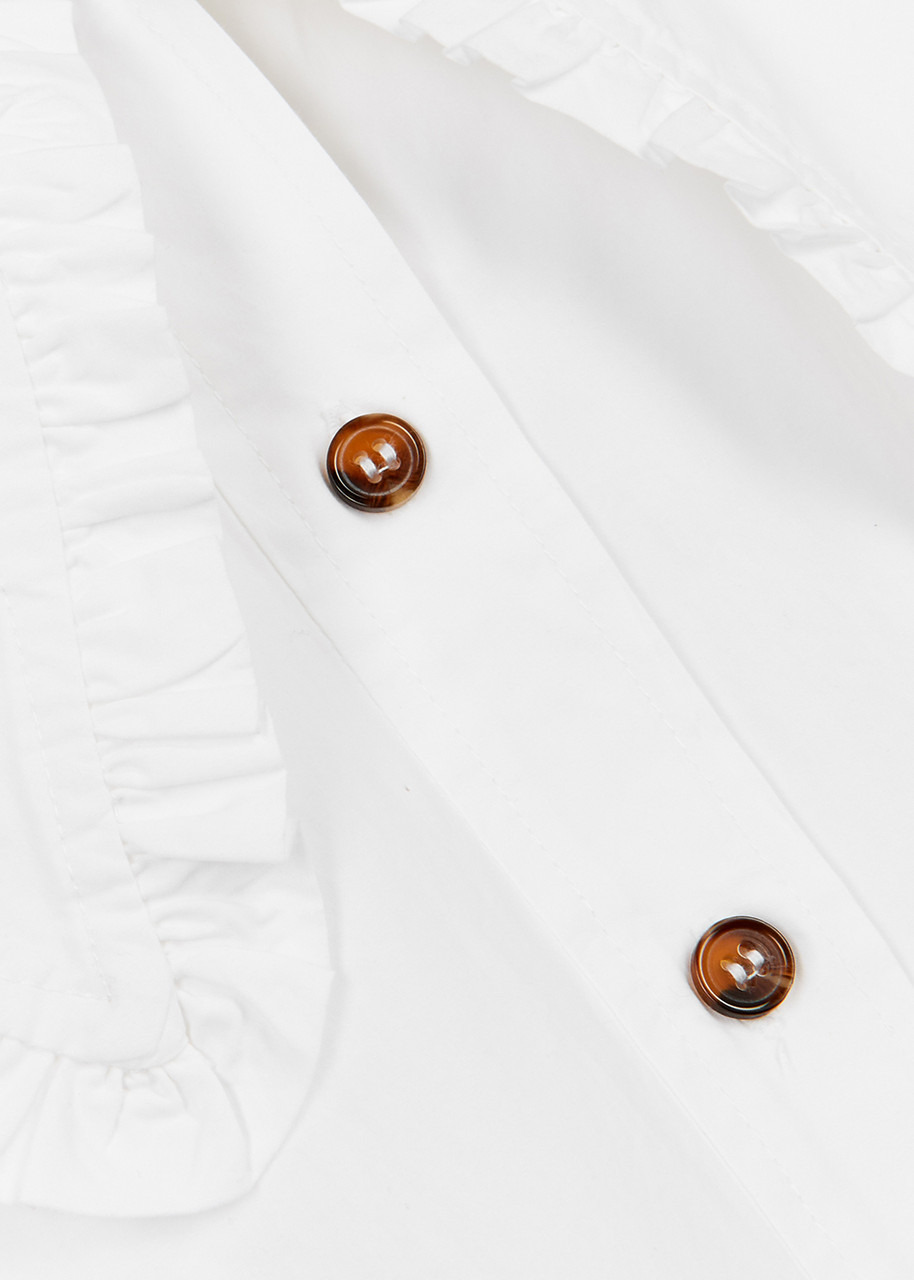 Ruffle-trimmed cotton blouse - 5