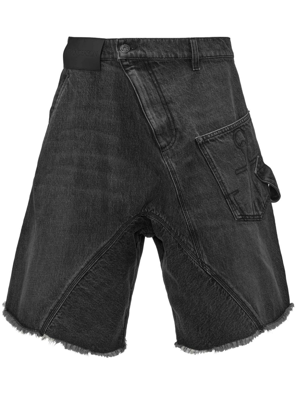 deconstructed denim shorts - 1