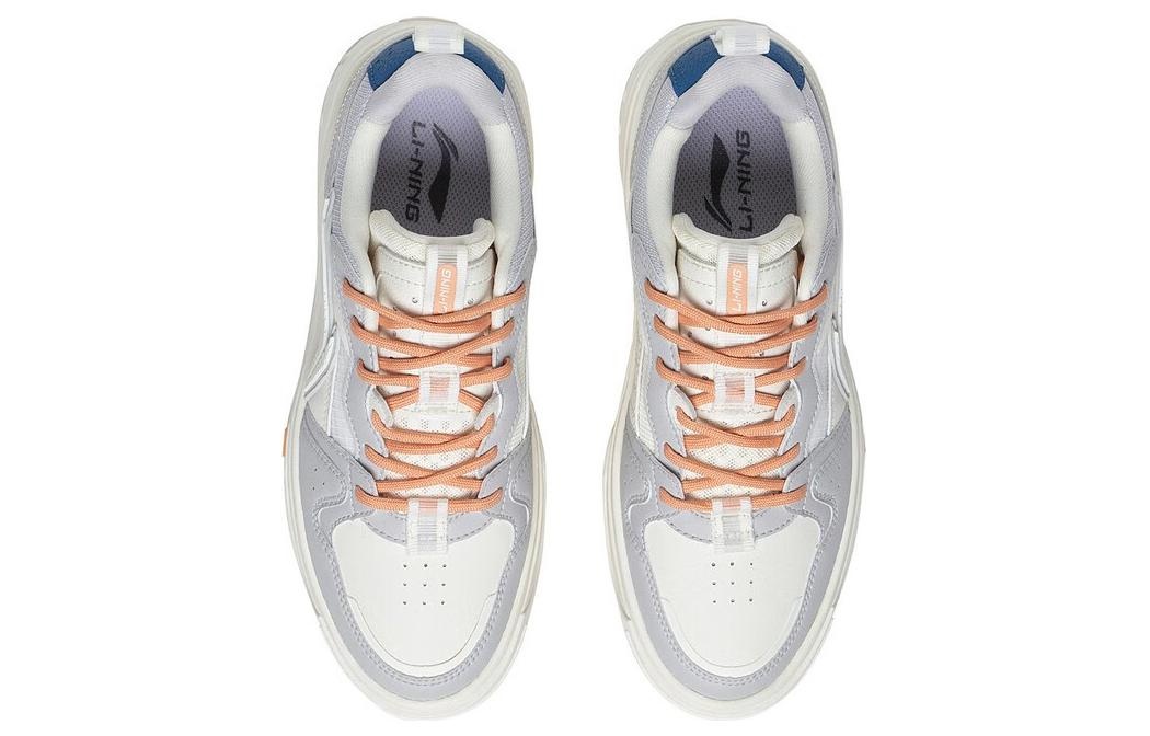 (WMNS) Li-Ning Xingchuan V2 Skate Shoes 'Grey White Orange' AGCT144-3 - 5