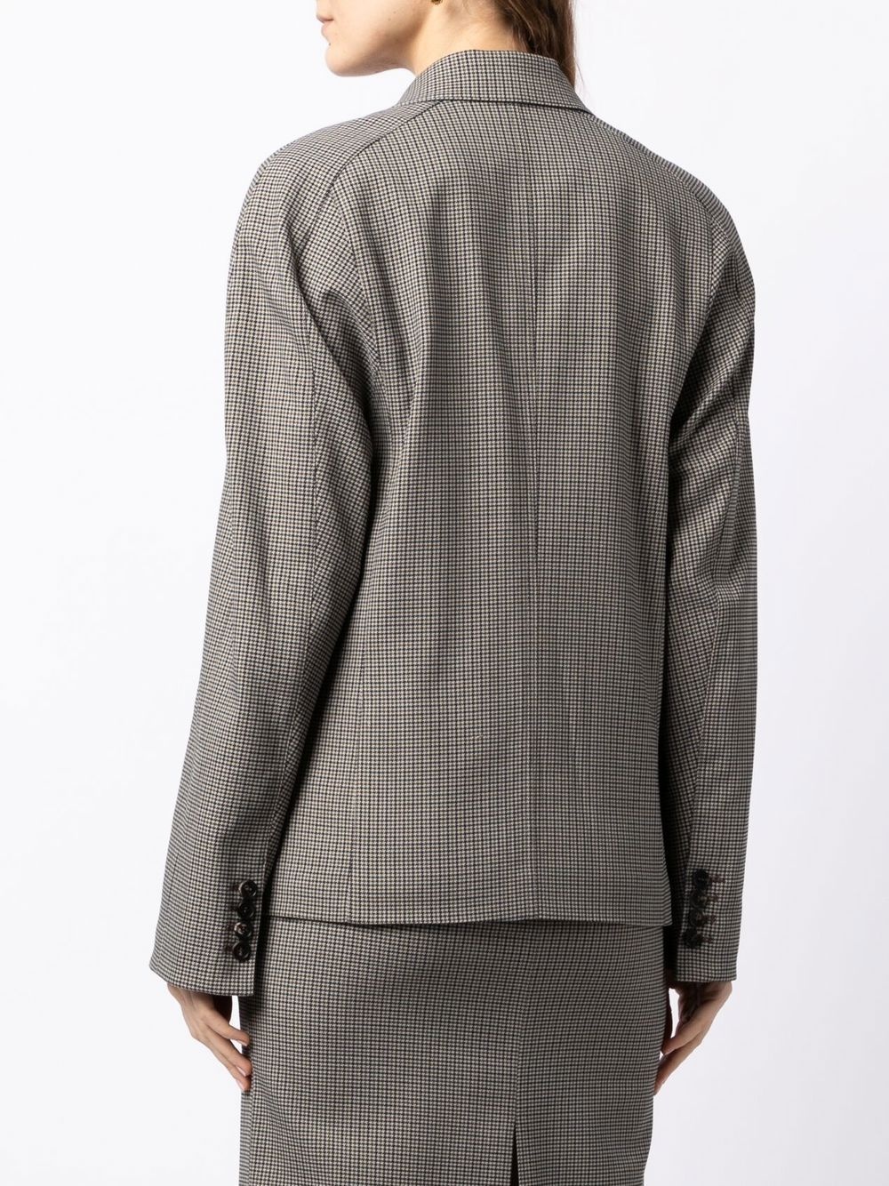 oversized check blazer - 4