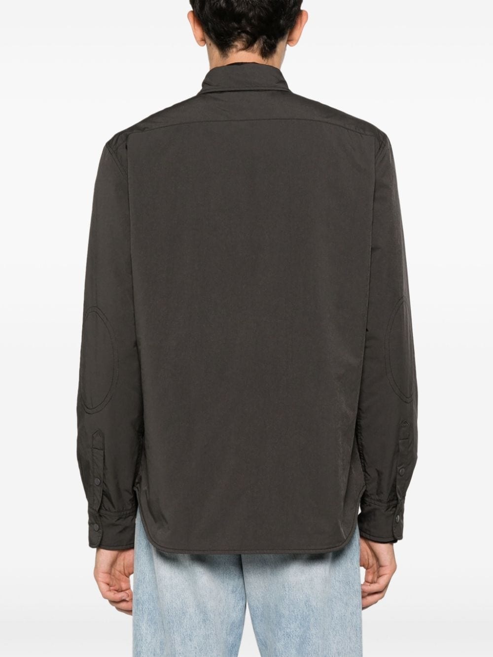 long sleeve wool-blend shirt - 8