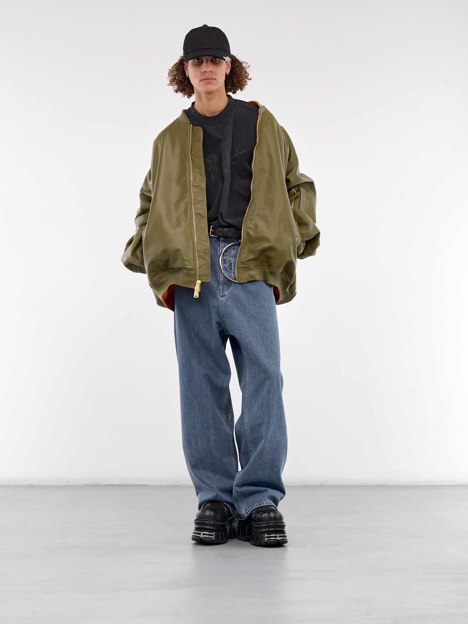 Leather Bomber Jacket - 6