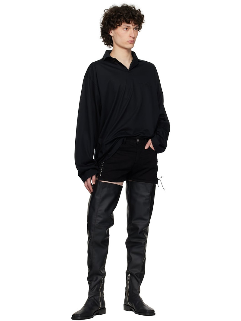 GmbH Black Adem Overknee Snap Buttons Tall Boots outlook